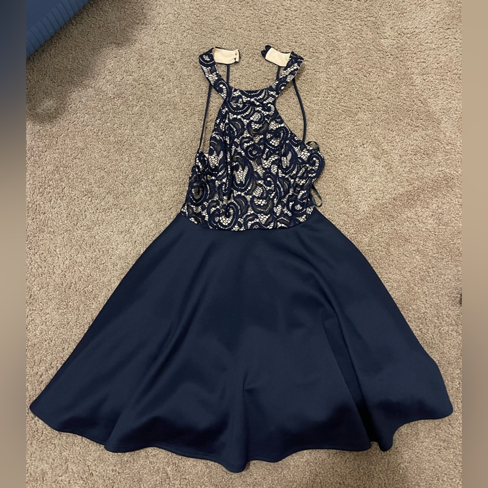 Navy Blue Homecoming Dress